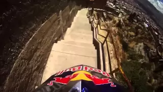 Extreme downhill  trail Descenso del Condor in La Paz Bolivia