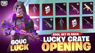 😱FOOL SET IS BACK GOT EVERYTHING🥰LUCKY CRATE OPENING PUBG/BGMI