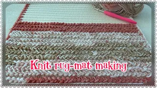 knit rug-mat making-4-/örgü kilim paspas yapımı-4-/Teppich Matte stricken -4-/Tappetino in maglia-4