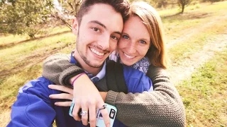 Boyfriend and Girlfriend at the Apple Orchard