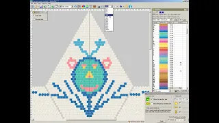 Butterfly on peyote star 6 rays in PeyoteCreator software https://bead-n-stitch.com/peyotecreator/