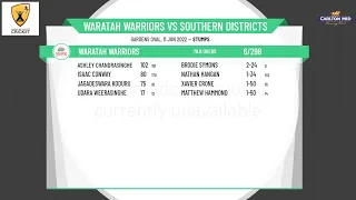 D&DCC - Carlton Mid Premier Grade - Round 9 - Waratah Warriors Warriors v Southern Districts - Day 1