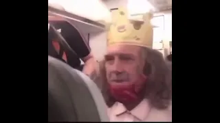 Burger King guy in plane meme