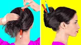 DES IDÉES DE COIFFURE VRAIMENT SYMPAS || Des Astuces Pour Tes Cheveux Faciles À Réaliser par 123 GO!