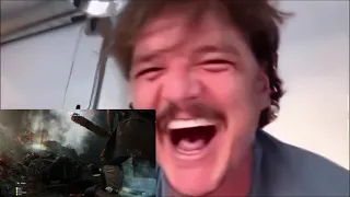 Pedro Pascal crying in battlefield 5