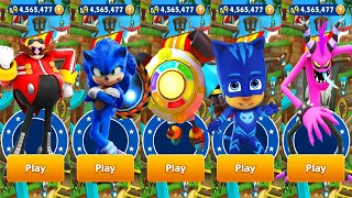 Tag with Ryan vs Sonic Dash Sonic vs Catboy PJ Masks vs Movie Sonic vs All Bosses Zazz Eggman Babble
