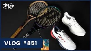 Lacoste tennis shoes in stock! Amazing deal on Babolat Pure Aeros & vintage racquets! - VLOG 851