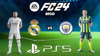 FC 24 REAL MADRID - MANCHESTER CITY | PS5 MOD 24/25 Ultimate Difficulty Career Mode HDR Next Gen