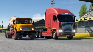 Freightliner Argosy Tractor Truck vs Mercedes-Benz Mixer Truck at Monza Full Course