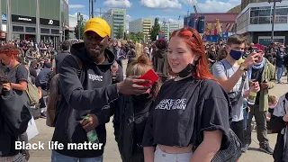 BLACK  LIVES   MATTER  PROTEST  IN  GERMANY BERLIN😭 (PUBLIC INTERVIEWEES )