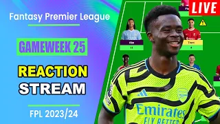 FPL Double Gameweek 25: REACTION STREAM | Live Q&A | Fantasy Premier League Tips 2023/24