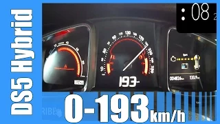 Citroen DS5 200 HP Hybrid4 0-193 km/h NICE! Acceleration Test Autobahn