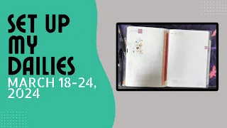 Setting Up My Dailies | March 18-24, 2024 | Hobonichi Cousin