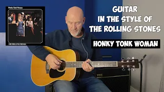 How To Play Rolling Stones Style | Honky Tonk Woman | Acoustic guitar lesson