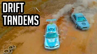 Ricer BMW w/ Mad Max barra powered Ford dirt drift tandems - Mudgee 2019