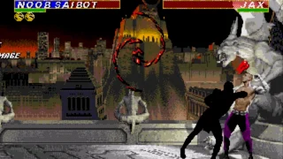 NOOB SAIBOT VS JAX - ULTIMATE MORTAL KOMBAT 3 - MK 4 - SEGA GENESIS - MEGA DRIVE