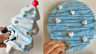 Plaster Clay Cracking & Slime ASMR Video #526