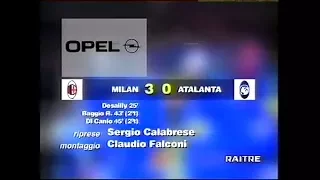 1995-96 (4a - 24-09-1995) Milan-Atalanta 3-0 [Desailly,R.Baggio,DiCanio] Servizio D.S.Rai3