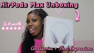 AIRPODS MAX UNBOXING ☆ || first impressions + accessories