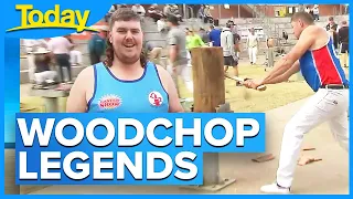 International woodchoppers battling it out in Easter Show competition | Today Show Australia