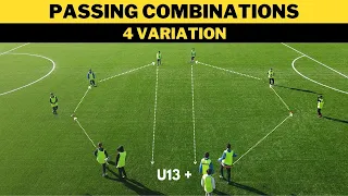 Passing Combinations | 4 Variation | Football/Soccer | U13+