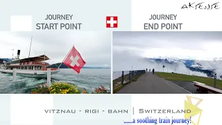 🇨🇭Lucerne Vitznau - Rigi Kulm Switzerland Train Journey | Panoramic 4K Video