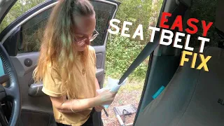 Is Your Seat Belt Retracting Slow? Try This Easy Auto Hack | Female Mechanic