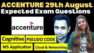 Accenture 29th August Expected Questions | Accenture Mock Test