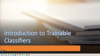 Trainable Classifiers