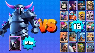 PEKKA AL MÍNIMO vs TODAS LAS CARTAS AL 16 | Clash Royale