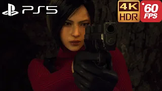 Ada Saves Leon From Saddler Scene | Resident Evil 4 Remake PS5 60FPS 4K HDR RT ON