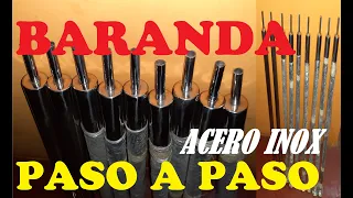 FABRICACION DE BARANDAS EN ACERO INOXIDABLE- Como hacer BARANDAL DE ESCALERA-pasamanos para escalera