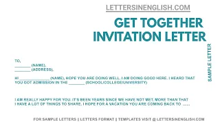 Write a Letter to Your Cousin – Get Together Invitation