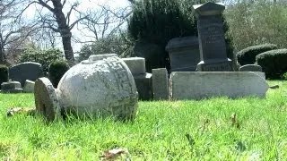Vandals damage graves at Cuyahoga Falls cemetery