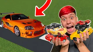 FUSÃO DE 99999 CARROS DE BRIQNUEDO PRA CONSEGUIR O CARRO MAIS RÁPIDO DO MUNDO!!