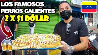 Los Famosos PERROS CALIENTES (Hot Dogs) de 2 por  $1 Dólar EN VENEZUELA ¿Qué Tan MALOS son?