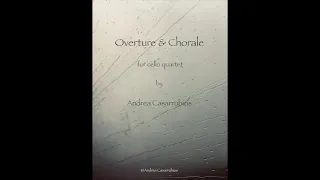 Overture & Chorale (2020) for cello quartet by Andrea Casarrubios