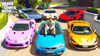 GTA 5 - Stealing Luxury Cars with Michael! | (Real Life Cars) #17