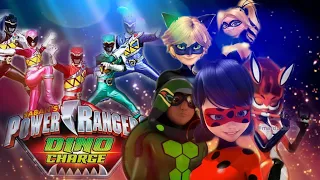 Power Rangers Dino Super Charge + Miraculous Ladybug ! | LENA EVERY DAY