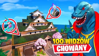 100 WIDZÓW CHOWANY NA JAPOŃSKIM DOMKU w Fortnite