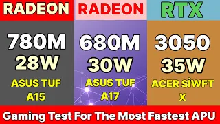 780M VS GPU VS 680M VS RTX 3050M vs GTX 1650M VS MX 450 AMD RYZEN 7940HS APU  780M Gaming Test