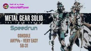 Metal Gear Solid: The Twin Snakes Speedrun - Console Any% Very Easy - 58:31