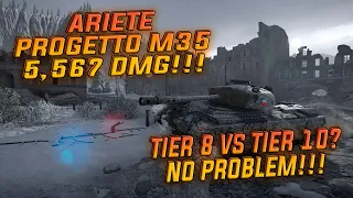 World of Tanks Console Ariete Progetto M35 mod.46 5567DMG!!!