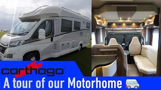 Our Carthago T148H Motorhome.  A tour of every inch inside and out, even the Garage!