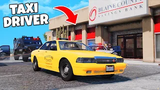 Taxi Driver Becomes BANK ROBBER in GTA 5 RP..