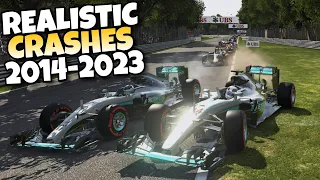 F1 REALISTIC CRASHES 2014 - 2023 #6