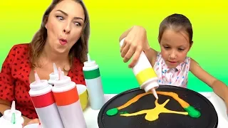 PANCAKE ART CHALLENGE Back To School /// Viki Show