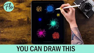 You Can Draw This FIREWORKS in PROCREATE - Plus FREE Procreate Brushes