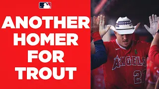 Mike Trout blasts his 8th home run of the season!