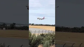 Qantas a330 landing at Perth airport